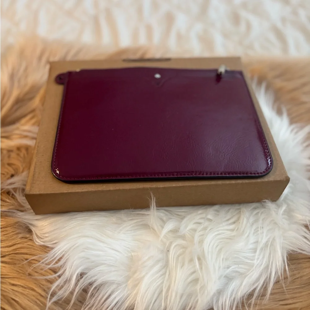 Kate Spade Deep Red Leather Clutch